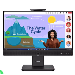 Monitor Lenovo ThinkVision T24D-4v de 23.8“ (IPS, Full HD, 120Hz, DP+HDMI, Webcam Integrada, Vesa)