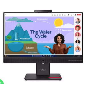 Monitor Lenovo ThinkVision T24D-4v de 23.8“ (IPS, Full HD, 120Hz, DP+HDMI, Webcam Integrada, Vesa)
