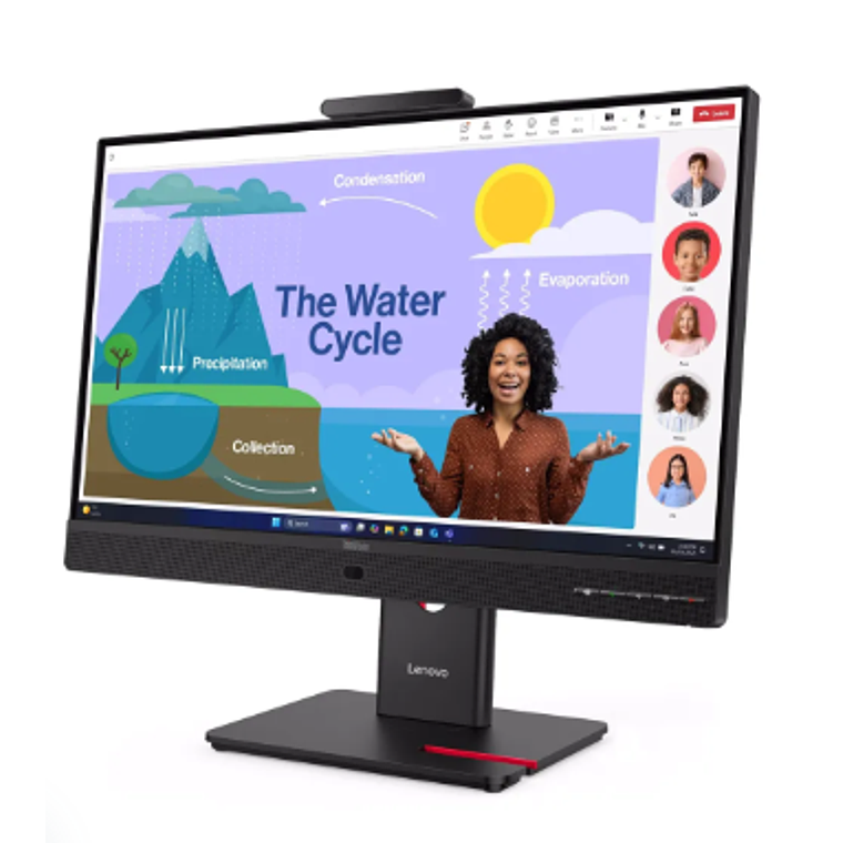 Monitor Lenovo ThinkVision T24D-4v de 23.8“ (IPS, Full HD, 120Hz, DP+HDMI, Webcam Integrada, Vesa) 3