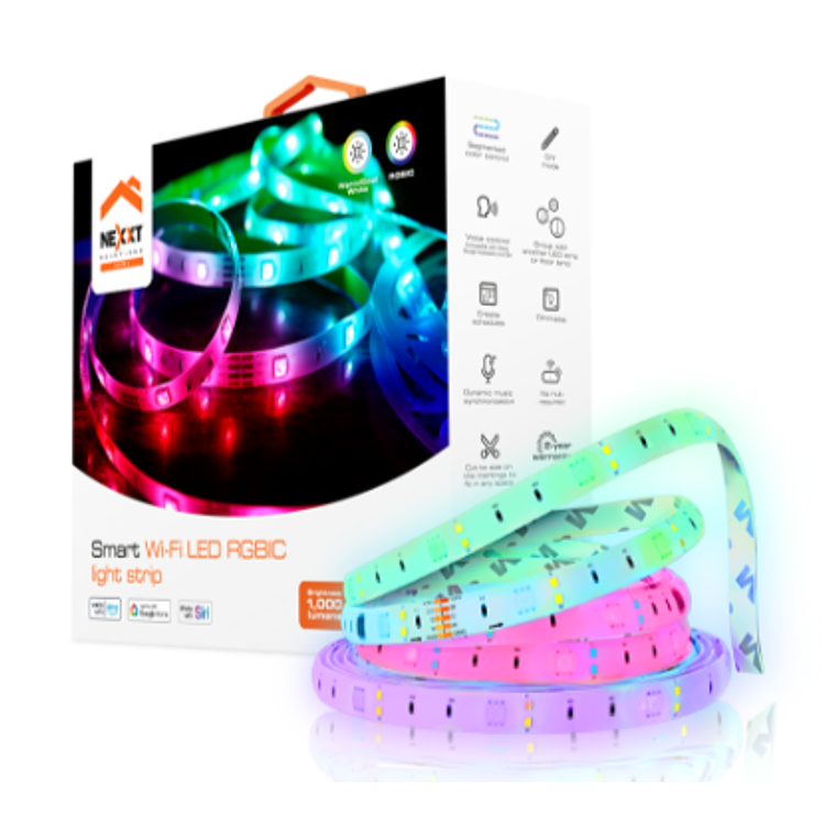 Cinta Led inteligente, WiFi RGBIC 5m - Nexxt Solutions Connectivity  1