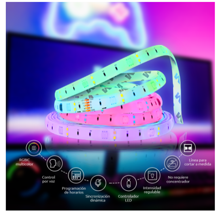 Cinta Led inteligente, WiFi RGBIC 5m - Nexxt Solutions Connectivity  4