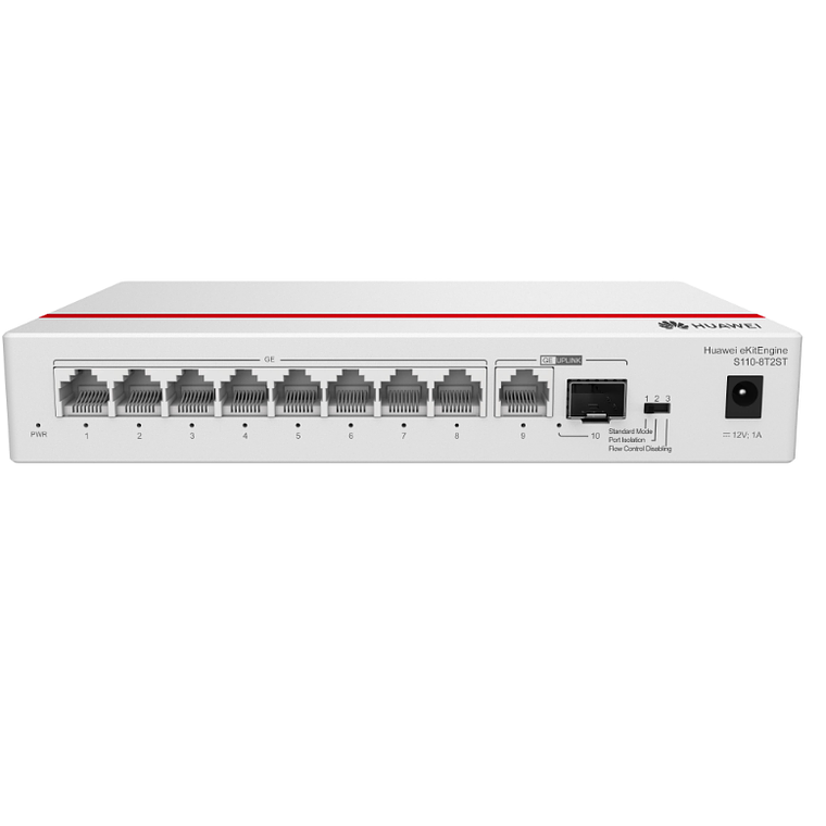 Switch Huawei S110-8T2ST 8 Puertos Gigabit + 2 Uplink SFP, 20Gbps, Fanless, Plug and Play 2