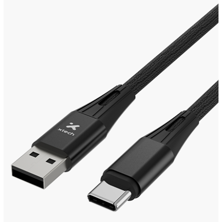 Cable USB-C a USB-A 1,8 metros, blindaje trenzado - Xtech  1