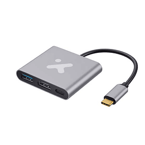 Adaptador Multipuerto Xtech XTC-566, USB-C a HDMI (H), USB-C (H), USB 3.0(H), Aluminio 