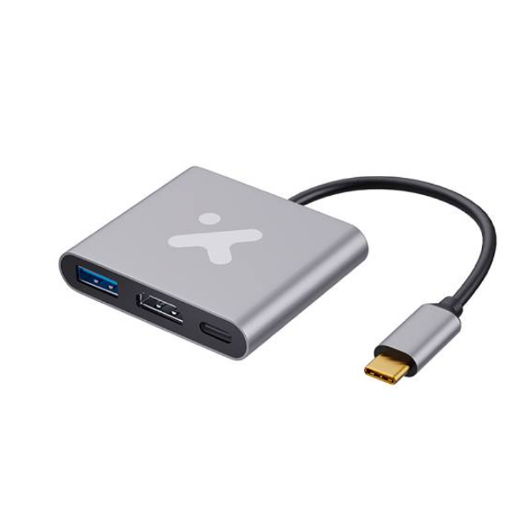 Adaptador Multipuerto Xtech XTC-566, USB-C a HDMI (H), USB-C (H), USB 3.0(H), Aluminio  1