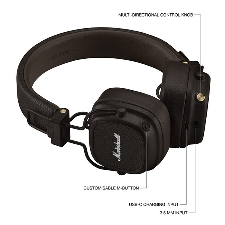 Audifono On Ear Wireless Major V Marshall cafe 2