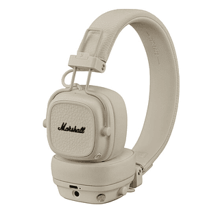Auriculares inalámbricos Bluetooth Marshall Major V supraaurales (Crema)