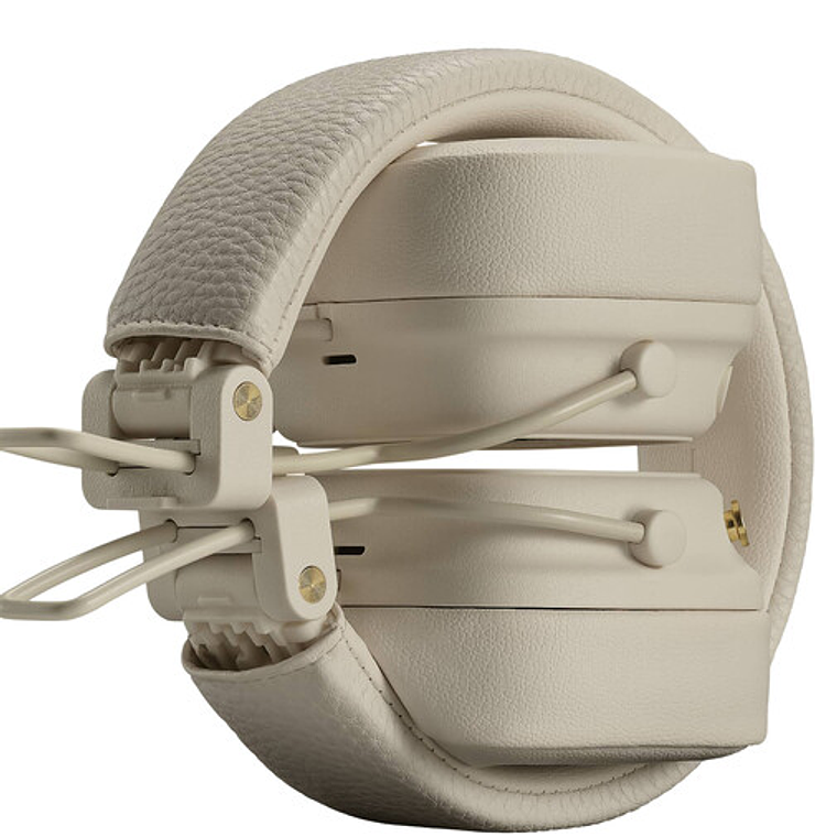 Auriculares inalámbricos Bluetooth Marshall Major V supraaurales (Crema) 4