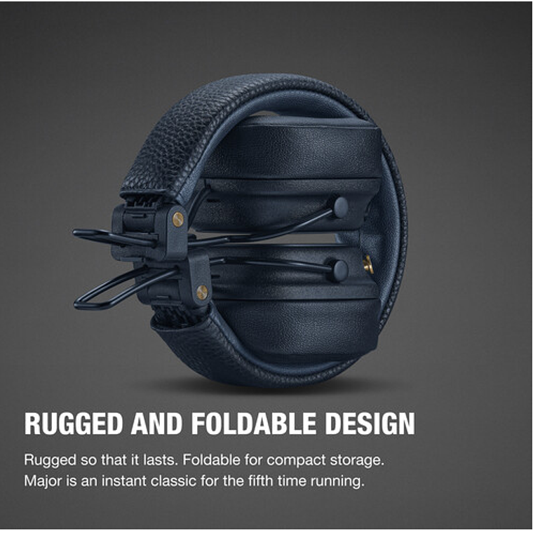 Audifono On Ear Wireless Major V Marshall azul medianoche 6