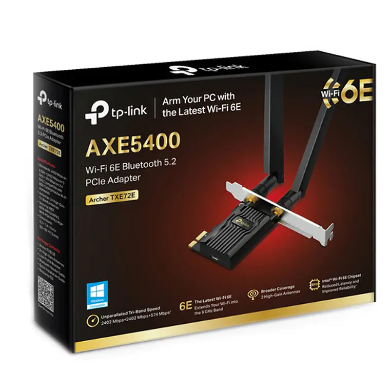 Adaptador PCIe inalámbrico de triple banda Wi-Fi 6E y Bluetooth 5.3 TP-Link Archer TXE72E AXE5400   2
