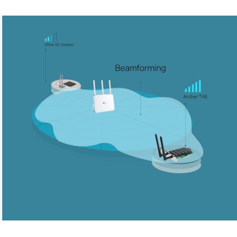 Adaptador PCIe TP-Link Archer T4E - Wi-Fi AC1200, Perfil Bajo, Doble Banda 5