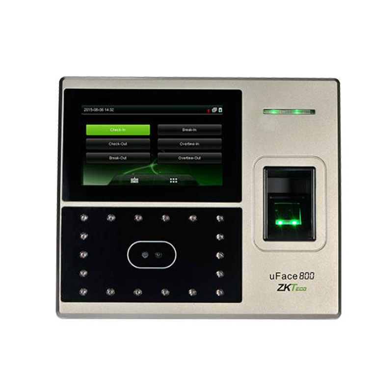 Terminal biométrica ZKTeco uFace800: reconocimiento facial y huella, cap.3000 rostros y 4000 huellas 1