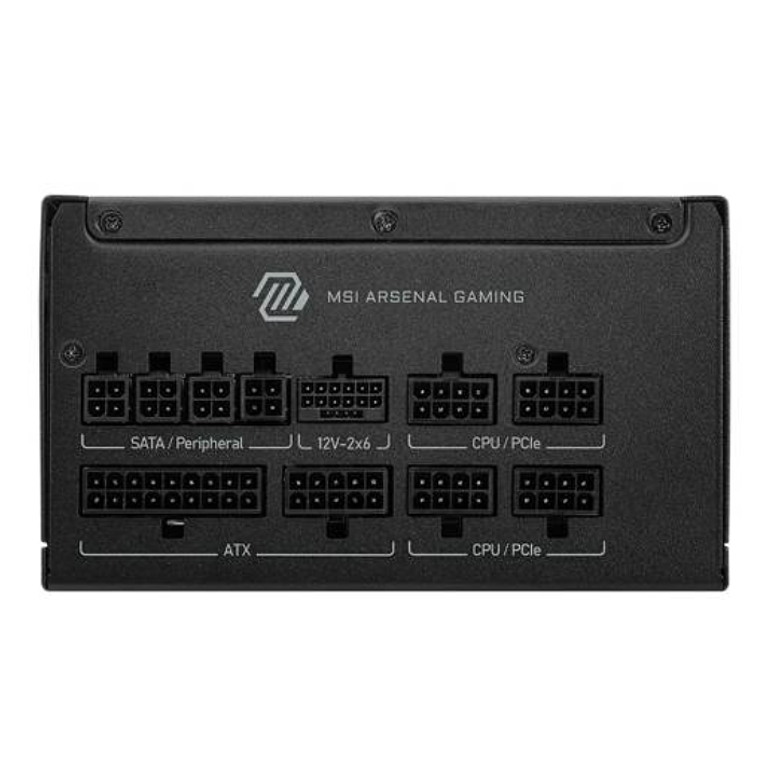 Fuente de Poder MSI MAG 1000 W PCIE5, Full Modular, Conector 12V-6x2, Certificada 80 PLUS GOLD 4