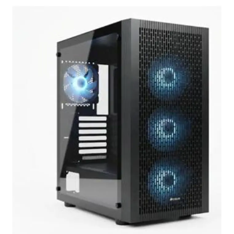 Gabinete Gamer Esgaming F22-BK, Mid Tower, 4 Ventiladores ARGB, ATX/ m-ATX, Negro 1