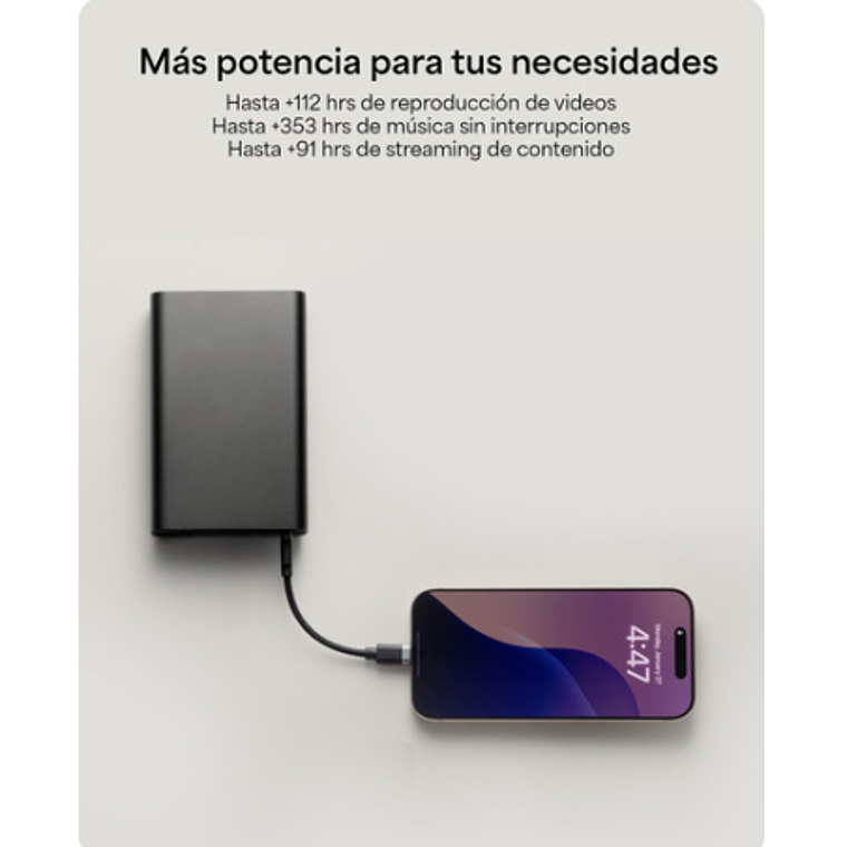Bateria Powerstation 20.000 mAh Mophie negra 3