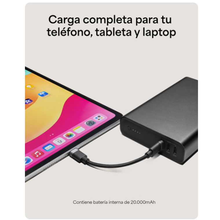 Bateria Powerstation 20.000 mAh Mophie negra 5