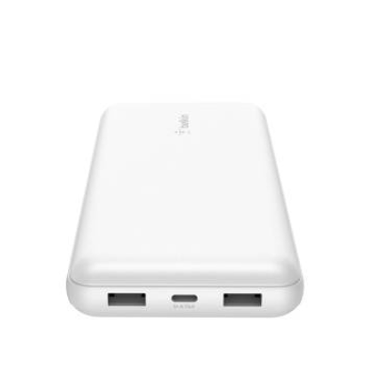 Bateria 20.000 mAh 2xUSB-A 1xUSB-C 15W Belkin blanca 2