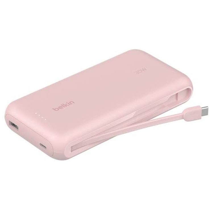 Bateria 20.000 mAh 30W PD con cable USB-C Belkin rosada 1