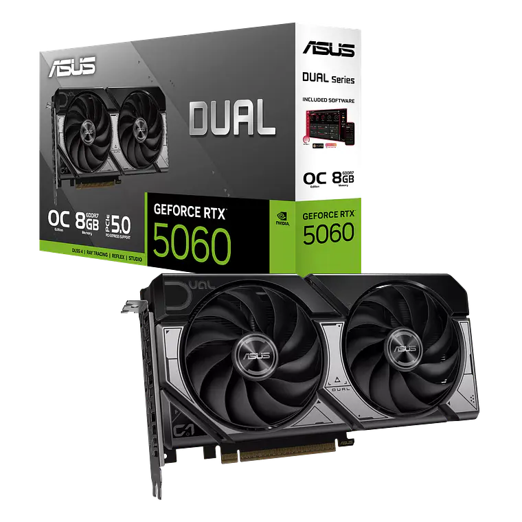 Tarjeta de Video Asus DUAL RTX5060 O8GB EVO 1