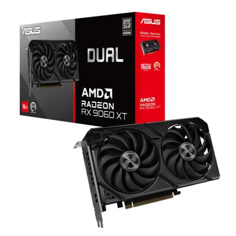 Tarjeta de Video ASUS Dual Radeon RX 9060 XT, 16GB GDDR6, 192-bit, PCI-e 5.0 1