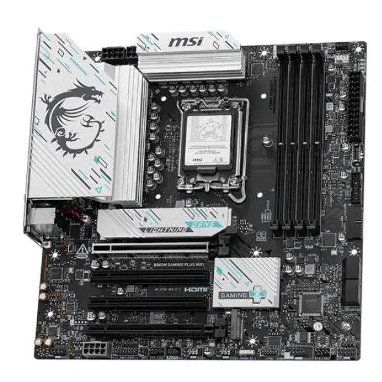 Placa Madre MSI B860M Gaming Plus WIFI Intel LGA 1851 4xDDR5 3xM.2 WiFi-7, 5G LAN, HDMI, Micro-ATX 2