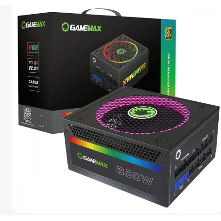 Fuente de Poder Gamemax 850W/80 Plus Bronze 1