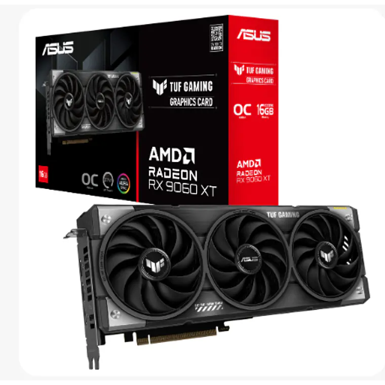 Tarjeta de Video ASUS TUF Gaming Radeon RX 9060 XT OC Edition, 16GB GDDR6, 128-bit, PCI-E 5.0 5