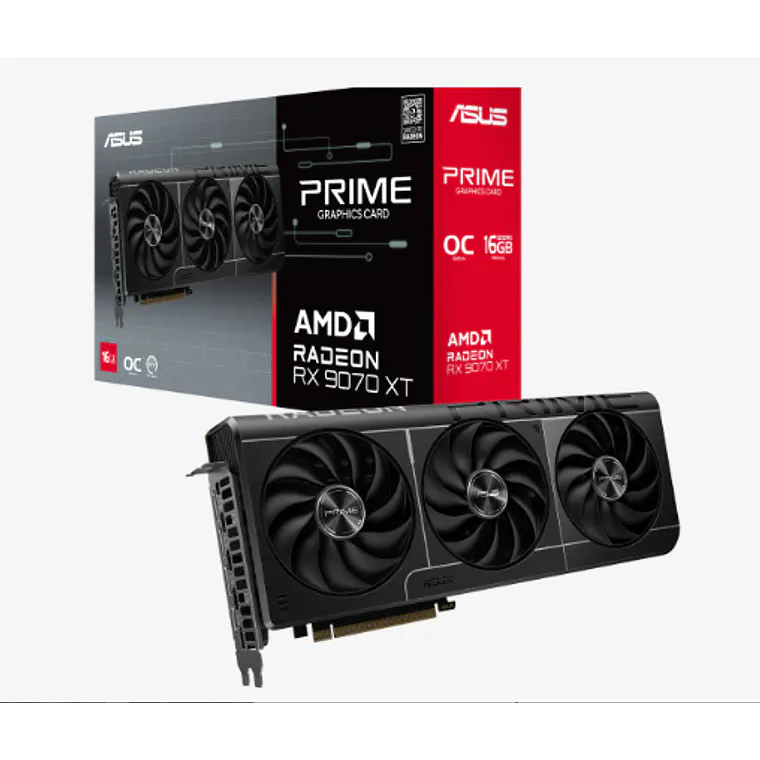 Tarjeta de Video ASUS Prime Radeon RX 9070 XT OC Edition, 16GB GDDR6, 256-bit, PCI-e 5.0 1
