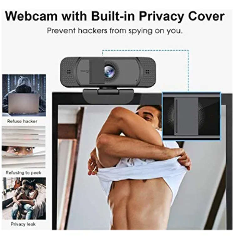Webcam Full HD 1080p@30Hz con tapa de privacidad Icitec negro  5