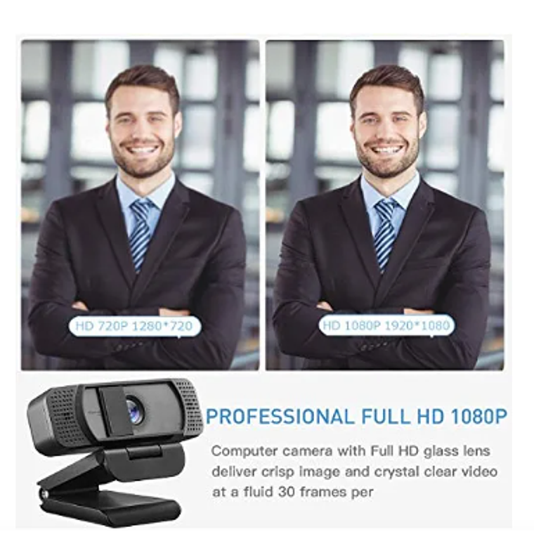 Webcam Full HD 1080p@30Hz con tapa de privacidad Icitec negro  3