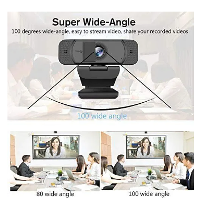 Webcam Full HD 1080p@30Hz con tapa de privacidad Icitec negro  2