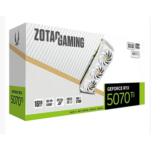 Tarjeta de Video ZOTAC RTX 5070 Ti Solid Core OC White Edition de 16GB GDDR7