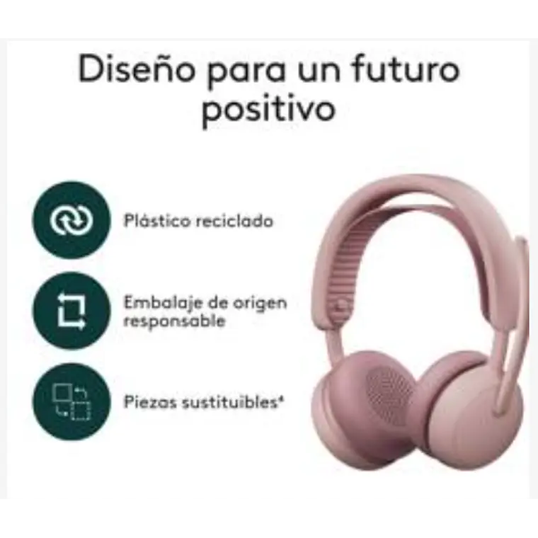 Audífonos inalámbricos Logitech Zone  - Bluetooth - Rose Limited 3