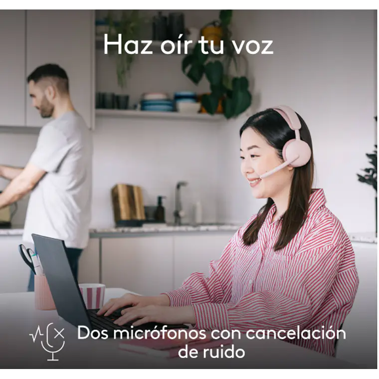 Audífonos inalámbricos Logitech Zone  - Bluetooth - Rose Limited 6