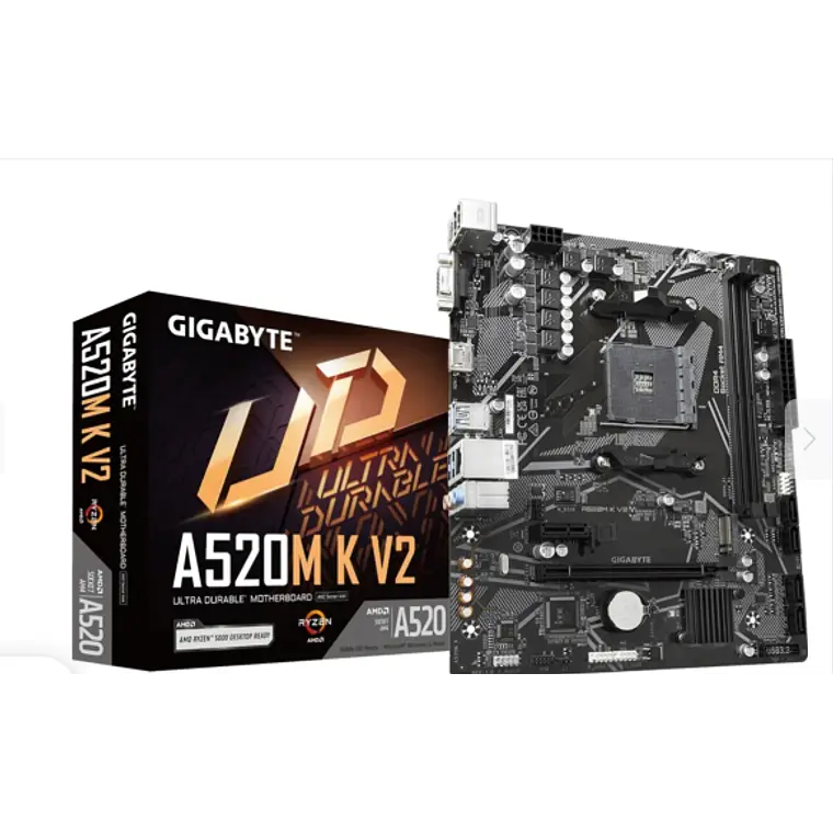 Placa Madre Gigabyte A520M K V2 (Micro ATX, Socket AM4) 1