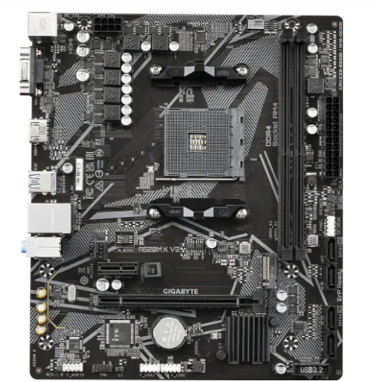 Placa Madre Gigabyte A520M K V2 (Micro ATX, Socket AM4) 2