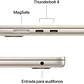 MacBook Air de 15.3“ (M5 10Core, GPU 10Core, 16GB Ram, 512GB, MacOS) Medianoche - Miniatura 3