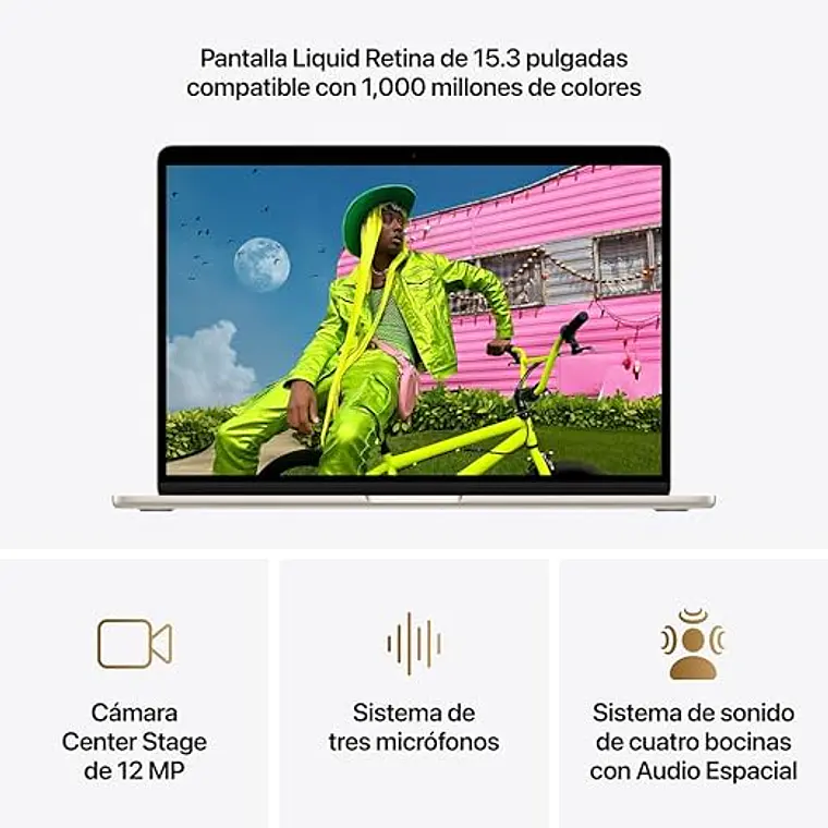 MacBook Air de 15.3“ (M5 10Core, GPU 10Core, 16GB Ram, 1TB, MacOS) Medianoche 5