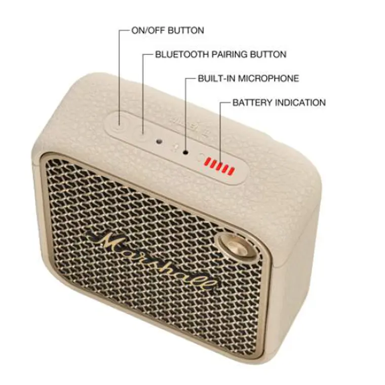Parlante portatil Willen II Marshall crema 3