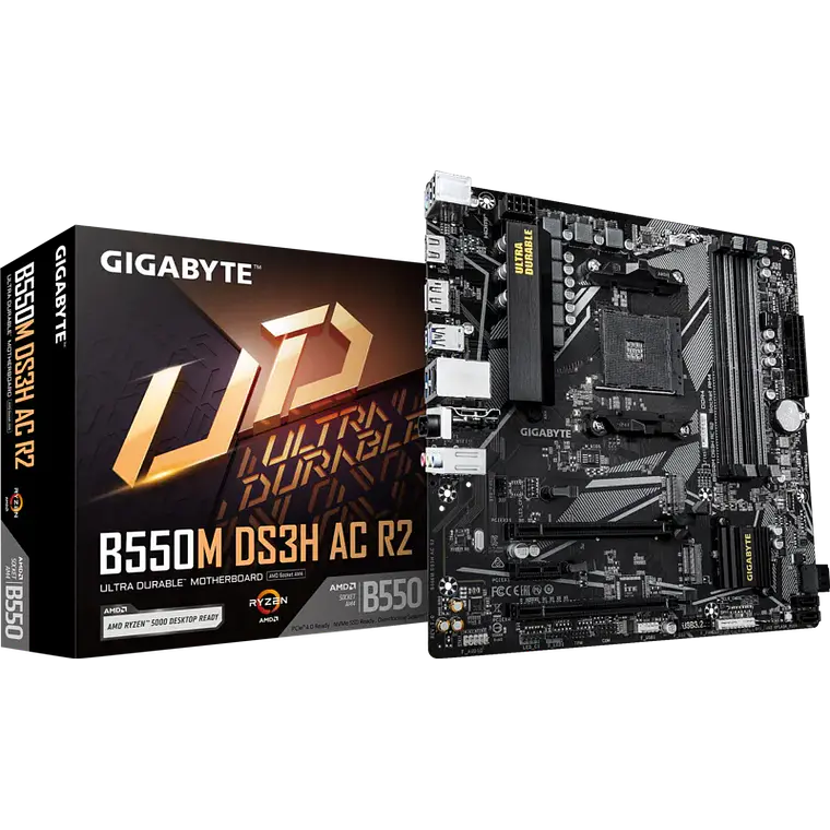 Placa Madre Gigabyte B550M DS3H AC R2 (AMD Socket AM4) 1
