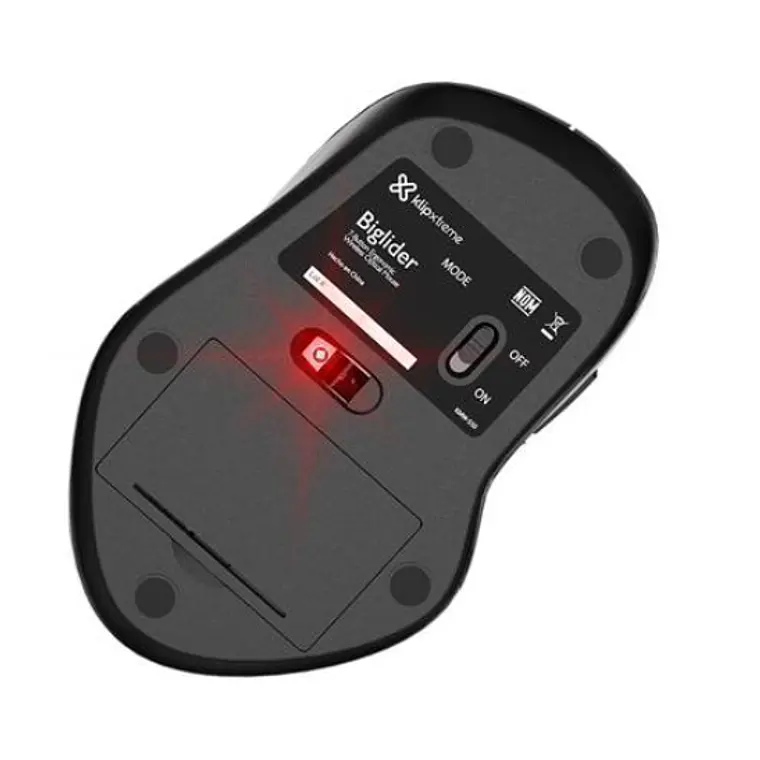 Mouse óptico inalámbrico ergonómico de 7 botones con receptores USB de 2,4 GHz (USB-A y USB-C®)- Klip Xtreme 6