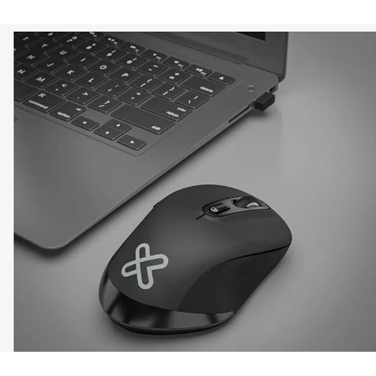 Mouse óptico inalámbrico ergonómico de 7 botones con receptores USB de 2,4 GHz (USB-A y USB-C®)- Klip Xtreme 7