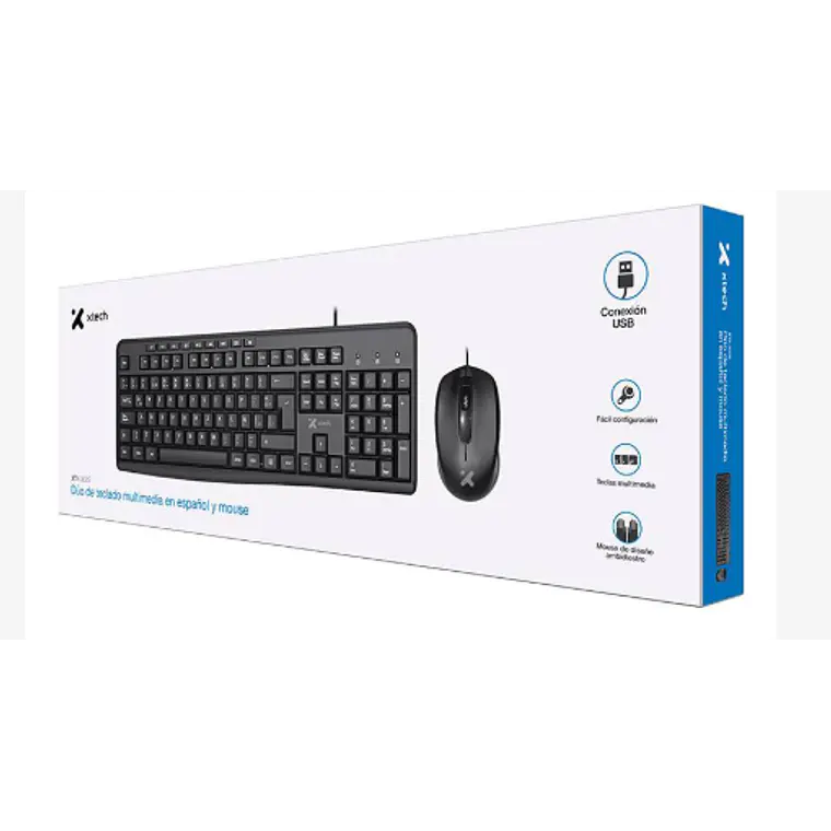 Kit Teclado y Mouse Cableado - Xtech - 5