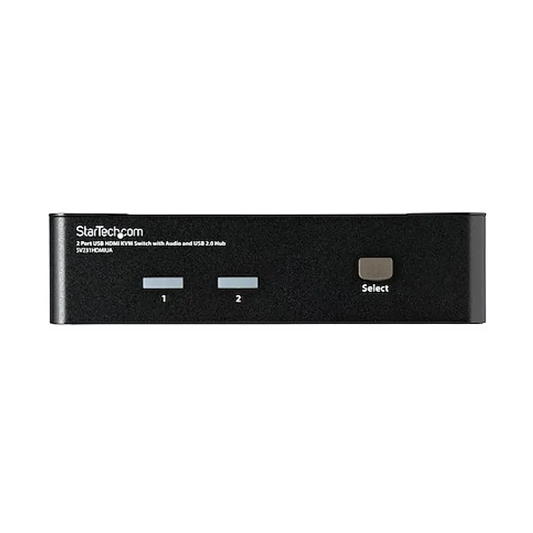 Conmutador Switch KVM 2 puertos HDMI con Hub Concentrador USB 2.0 Audio  2