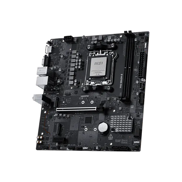 Placa Madre MSI PRO B840M-B (Micro ATX - AMD B840 PCIe 4.0 M.2, EZ PCIe Clip II, LAN 2.5G) 4