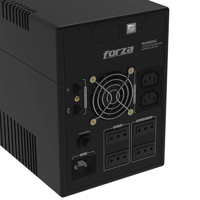 UPS 2400VA interactiva 1200W, 6 slds, RJ45, RJ11, torre comp-220V 4