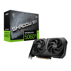 Tarjeta de Video MSI NVIDIA GeForce RTX 5060Ti Shadow 2X OC Plus, 8GB, 28Gbps, 128-Bit, PCI-e 5.0