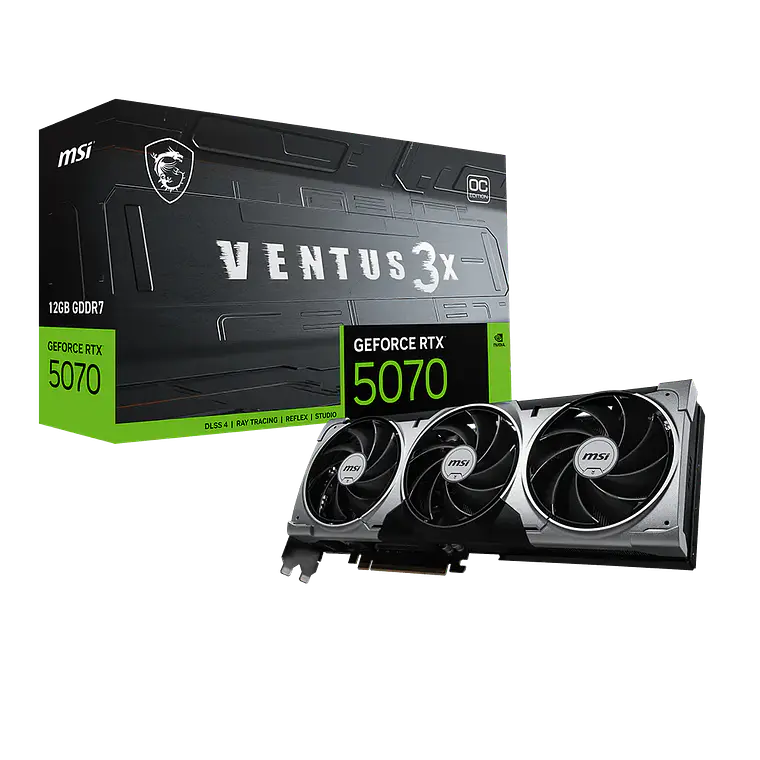 Tarjeta de Video GeForce RTX 5070 12G VENTUS 3X OC 1