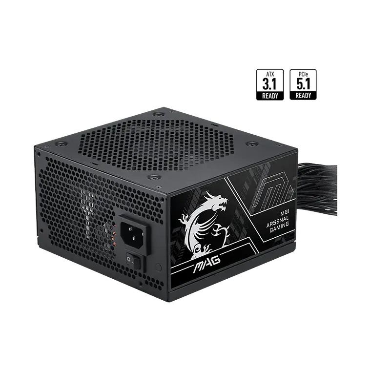 Fuente de Poder 650W MSI MAG A650BN PCIE5 III 80+ Bronze 4