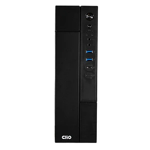 Gabinete Clio S609 Micro ATX con Fuente 500W, USB 3.0, Tipo-C 3.1, Slim Case, Negro